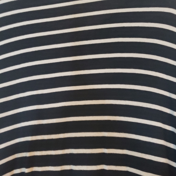 AB Studio - Black and White Striped Cardigan, Size L - Picture 5 of 6